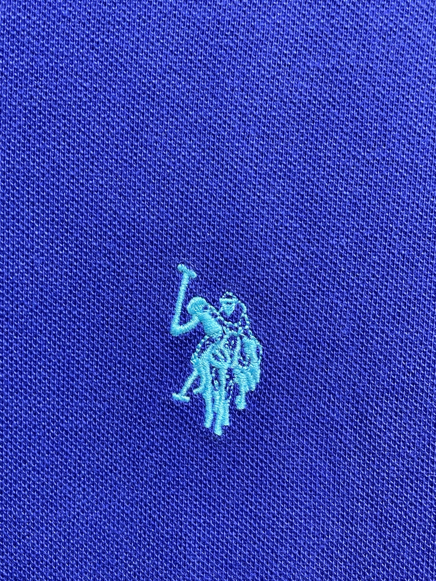 U.S Polo Assn Blue Cotton Polo T Shirt For Men X Large