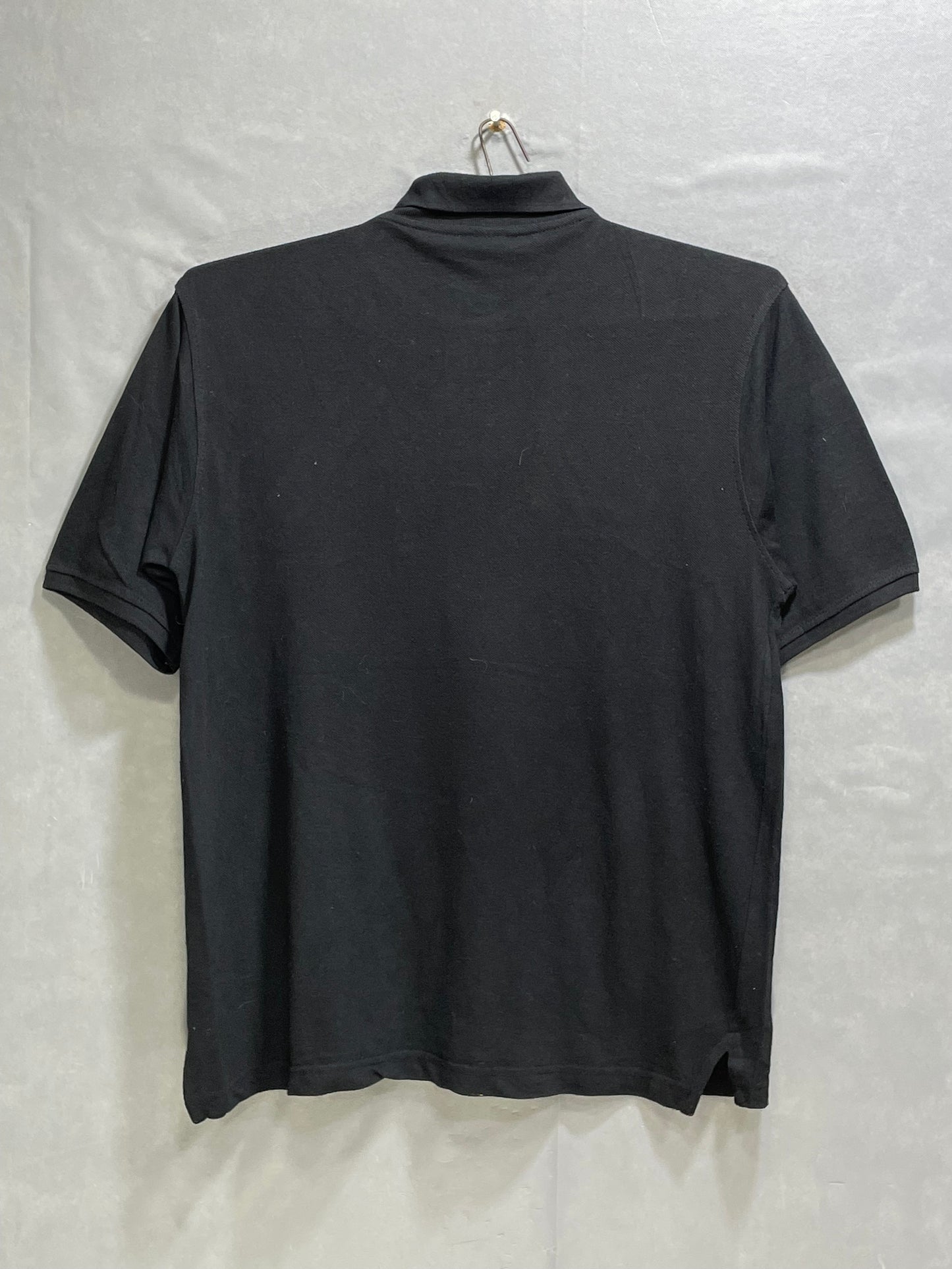 U.S Polo Assn Black Cotton Polo T Shirt For Men Medium
