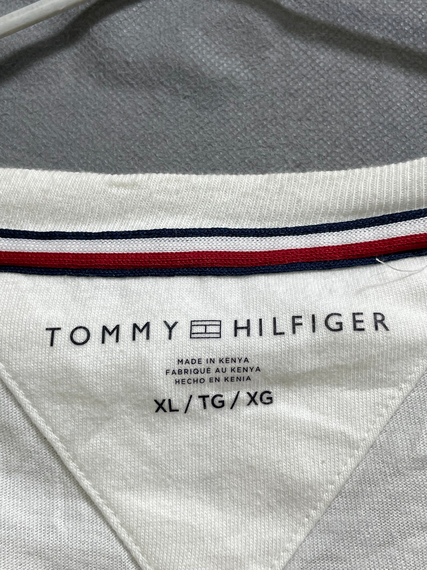 Tommy Hilfiger White Cotton T Shirt For Men X Large
