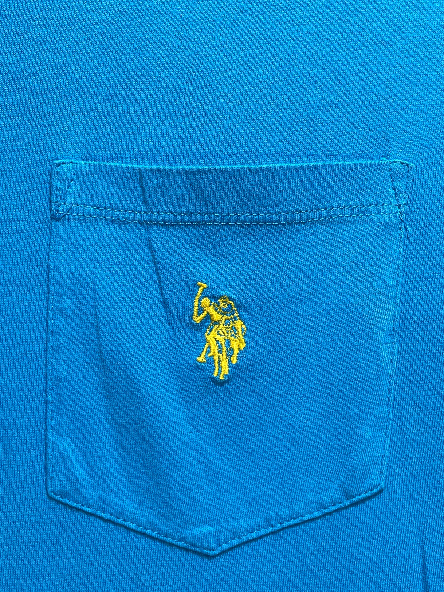 U.S Polo Assn Blue Cotton T Shirt For Men X Large