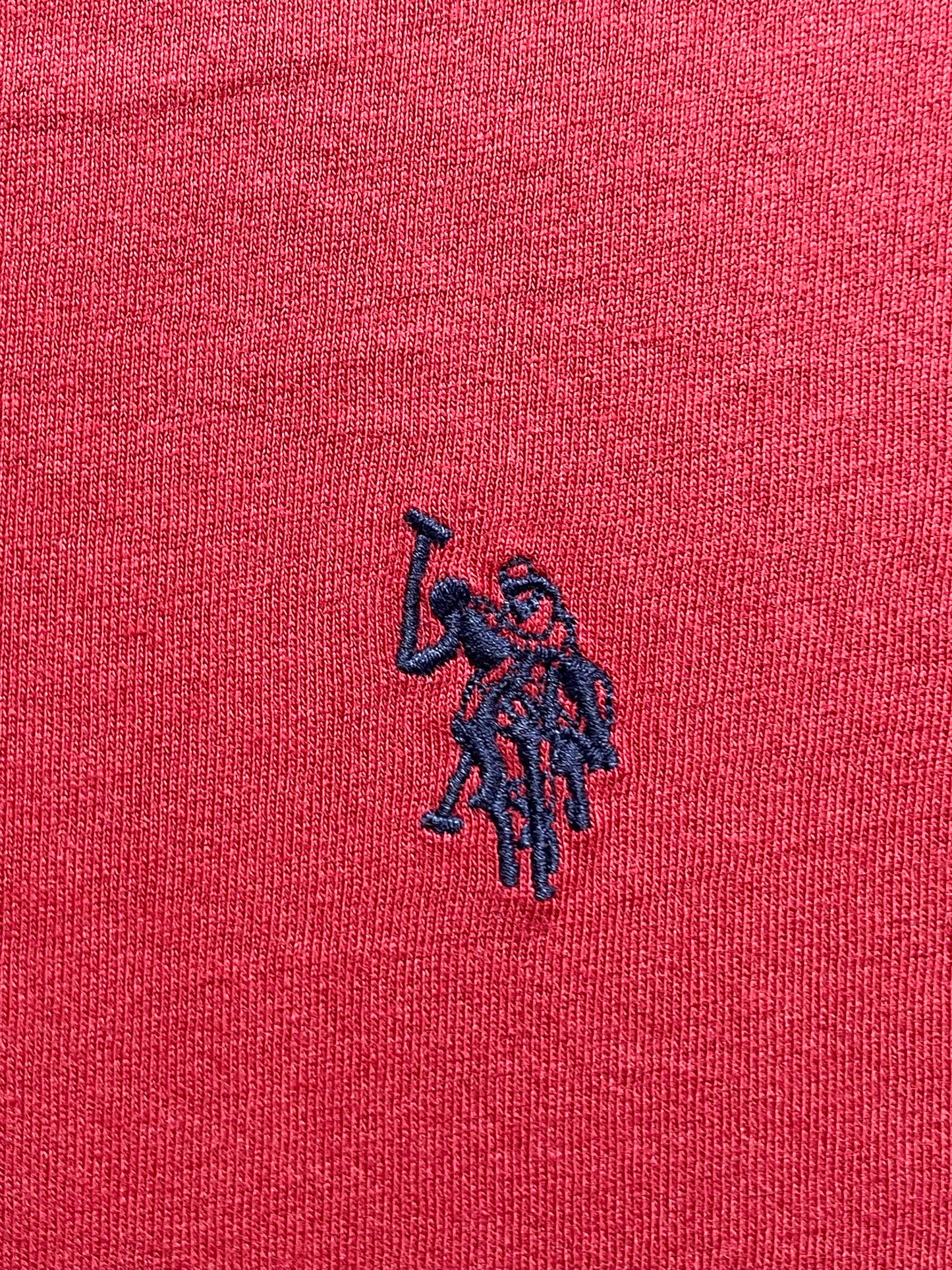 U.S Polo Assn Red Cotton T Shirt For Men Small