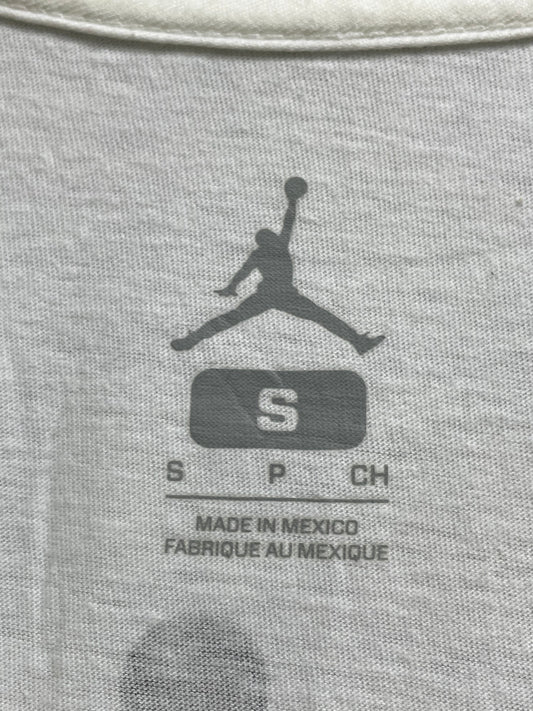 Jordan White Cotton T Shirt For Men Small