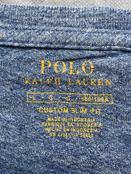 Polo Ralph Lauren Blue Cotton T Shirt For Men Large