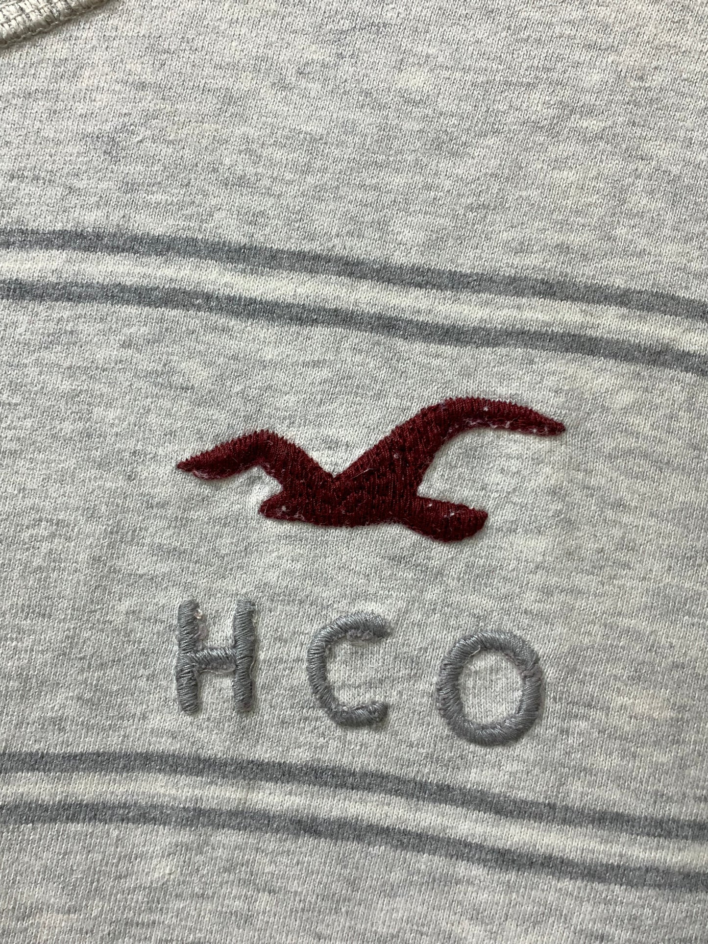 Hollister Gray Cotton T Shirt For Men Medium
