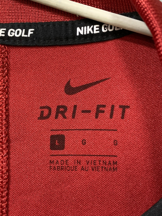 Nike Maroon Sport Polo T Shirt For Men Large