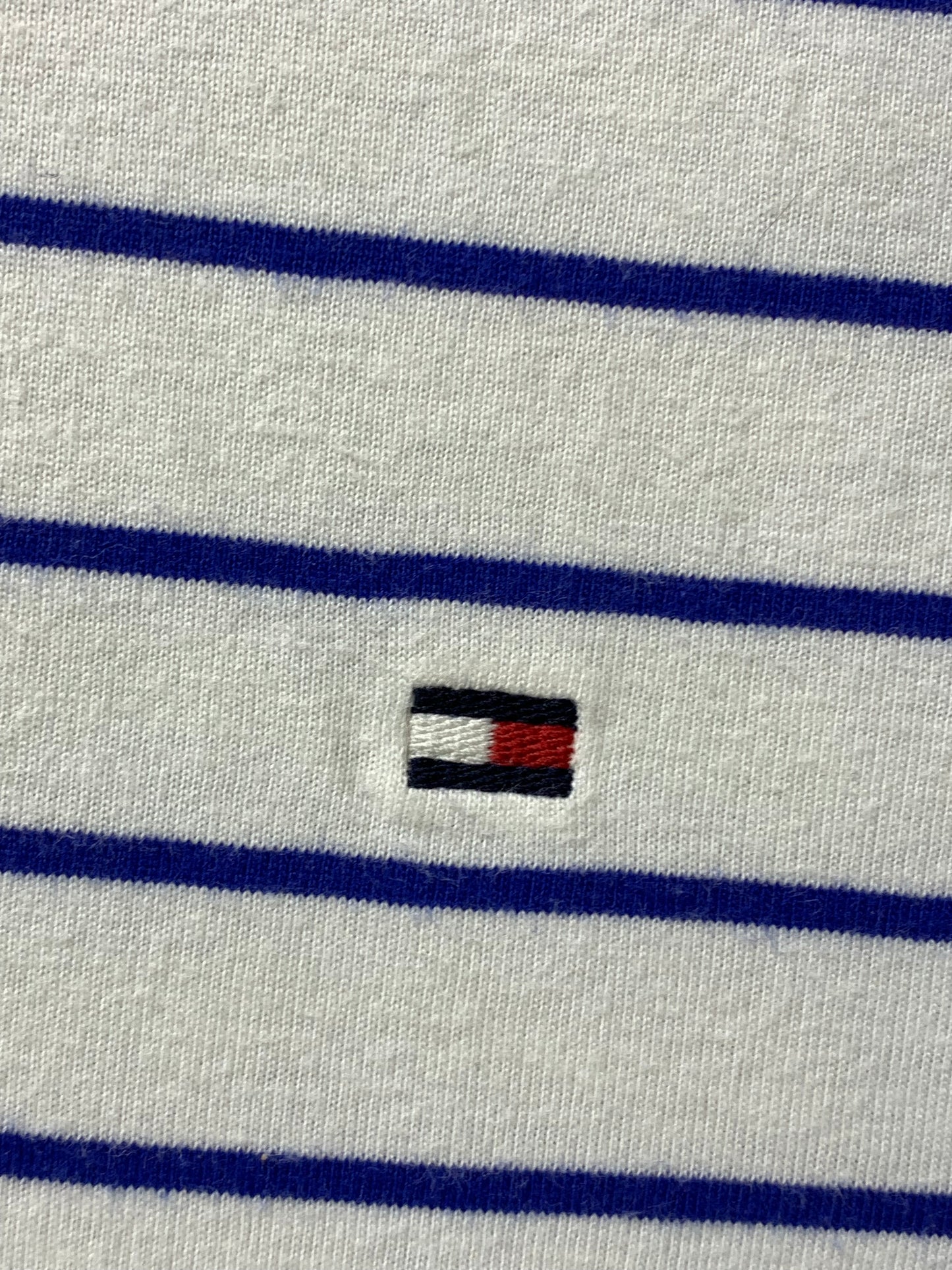 Tommy Hilfiger White Cotton Polo T Shirt For Men Large