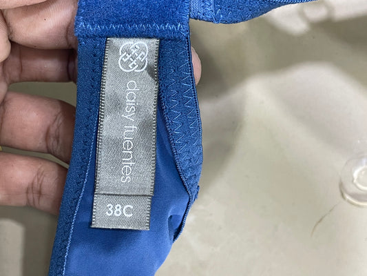Daisy Fuentes Blue Sports Gym Bra For Women M