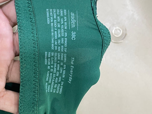 Auden Green Sports Gym Bra For Women M