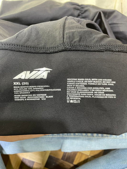 Avia Black Sports Gym Bra For Women XXL