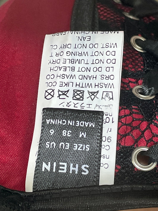 Shein Maroon Sports Gym Bra For Women M