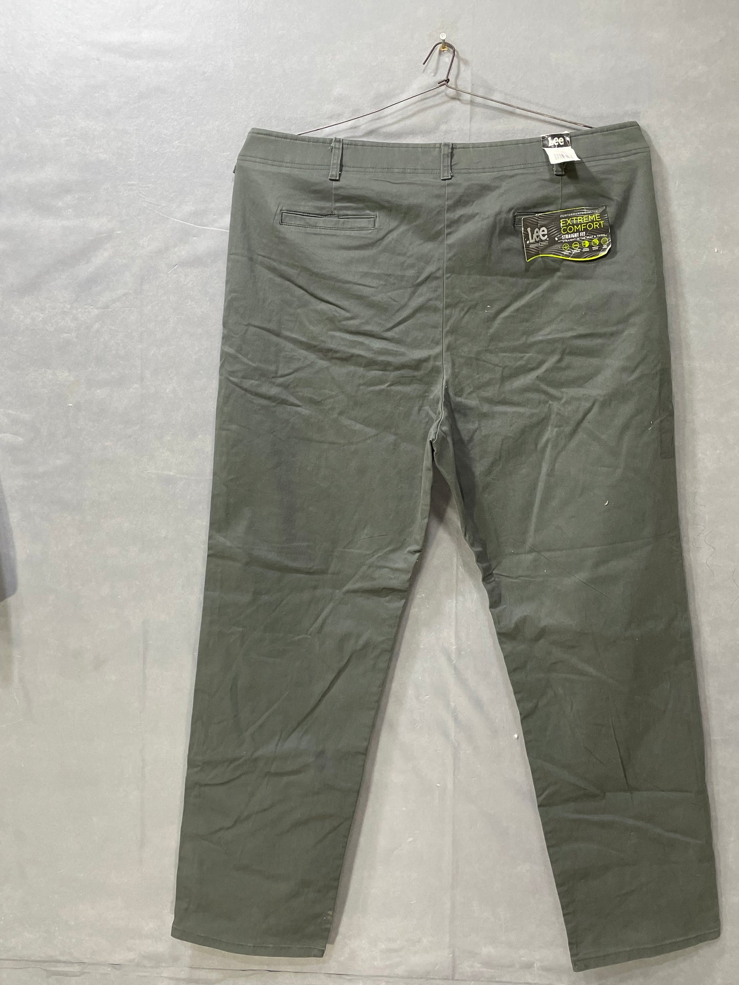 Lee Gray Cotton Dress Pant For Men XXL