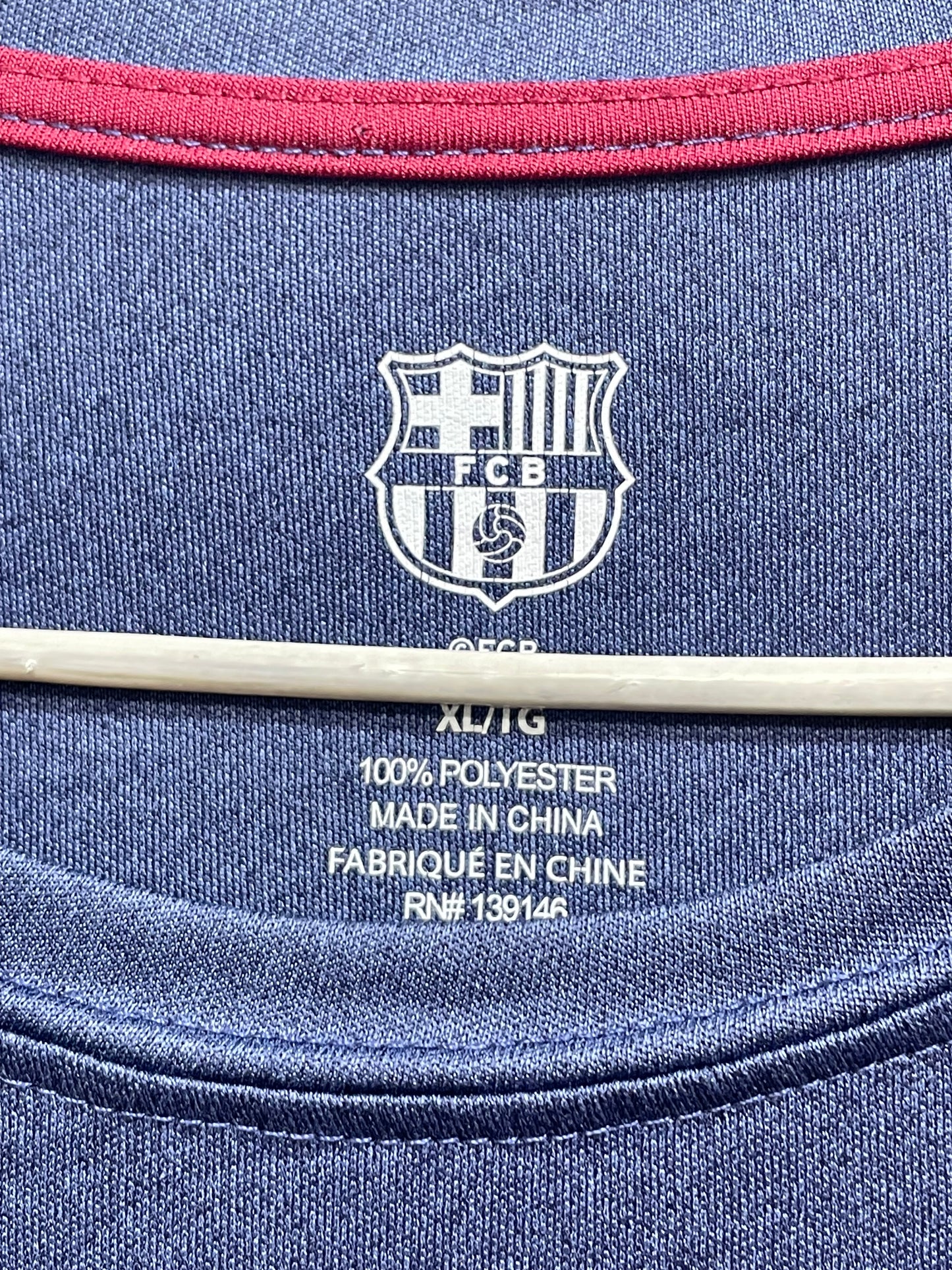 FC Barcelona Big Logo Blue Sports For Men T Shirt X Large