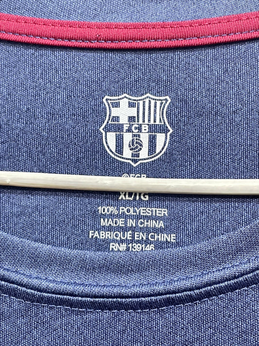 FC Barcelona Big Logo Blue Sports For Men T Shirt X Large