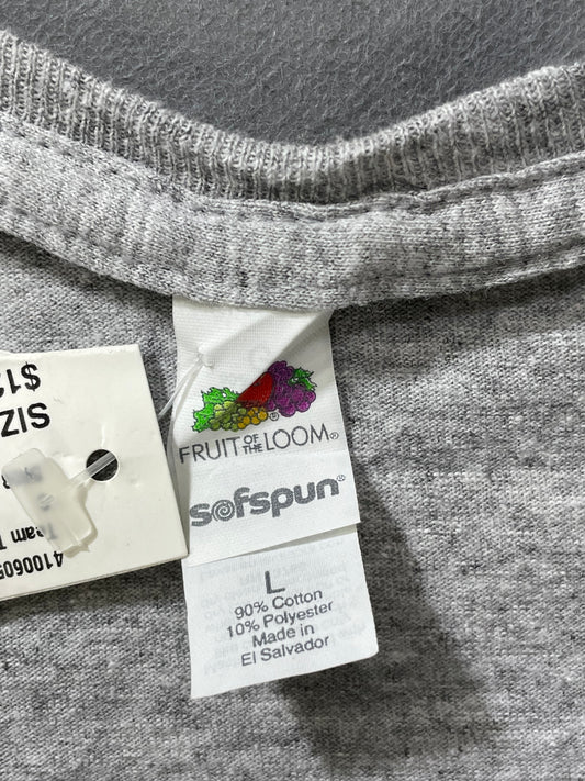 Fruit Of The Loom Gray Cotton T Shirt For Men Large