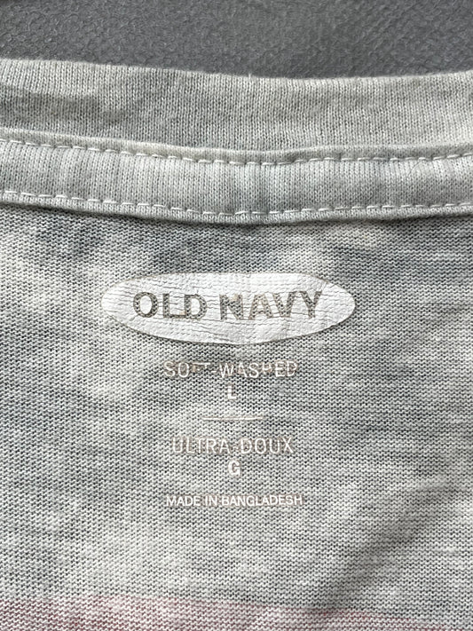 Old Navy Gray Cotton T Shirt For Men Large