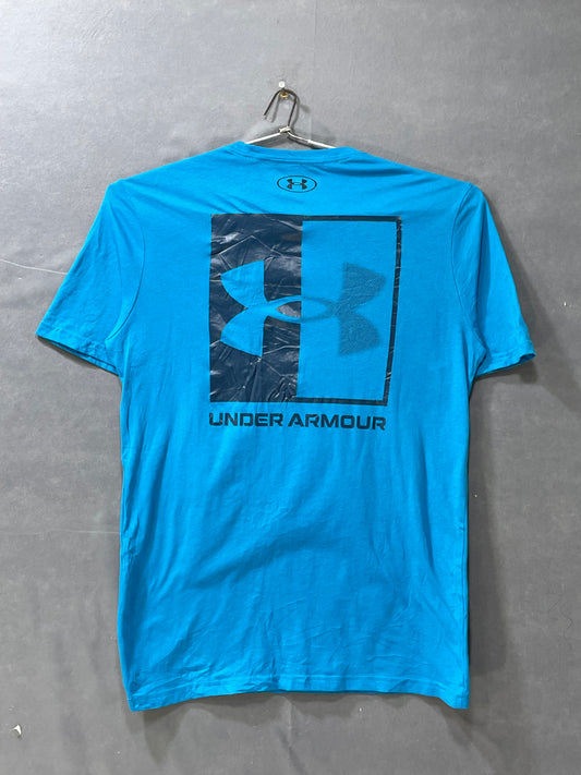 Under Armour Blue Cotton T Shirt For Men Medium