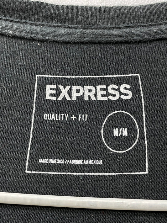 Express Black Cotton T Shirt For Men Medium
