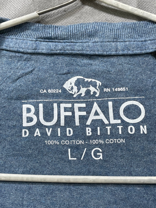 Buffalo Blue Cotton T Shirt For Men Large