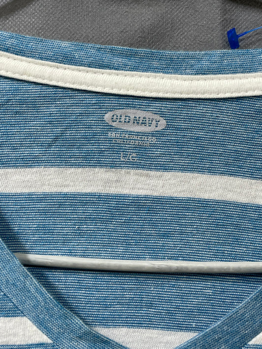 Old Navy Blue Cotton T Shirt For Men Large
