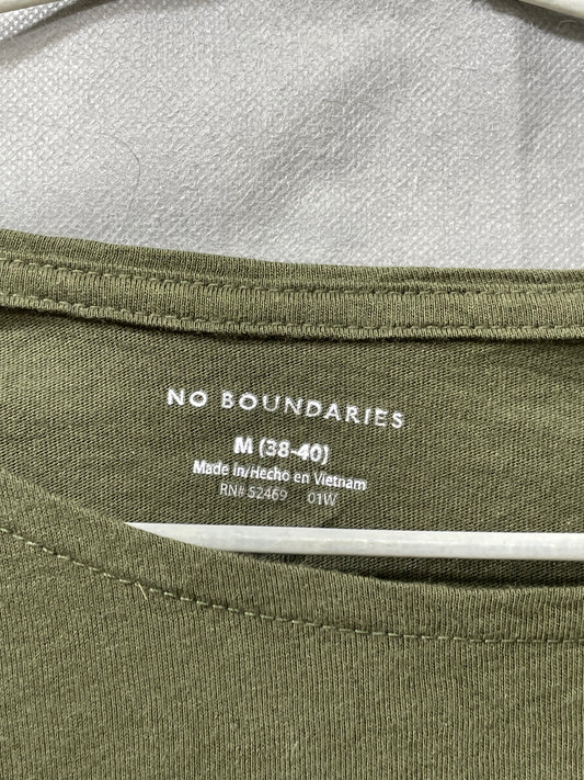 No Boundaries Green Cotton T Shirt For Men Medium
