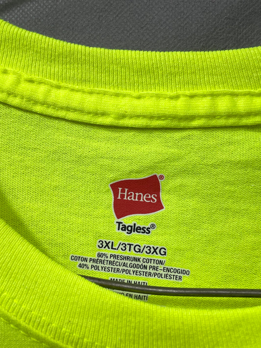 Hanes Green Cotton T Shirt For Men 3X Large