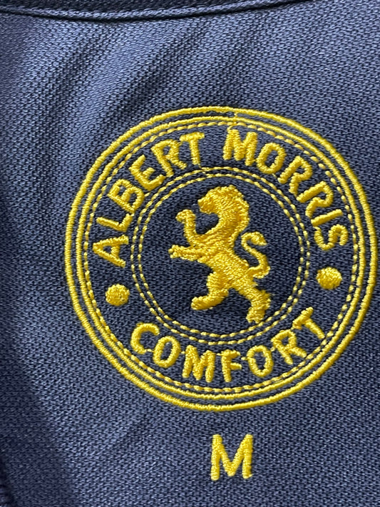 Albert Morris Blue Sport Polo T Shirt For Men M