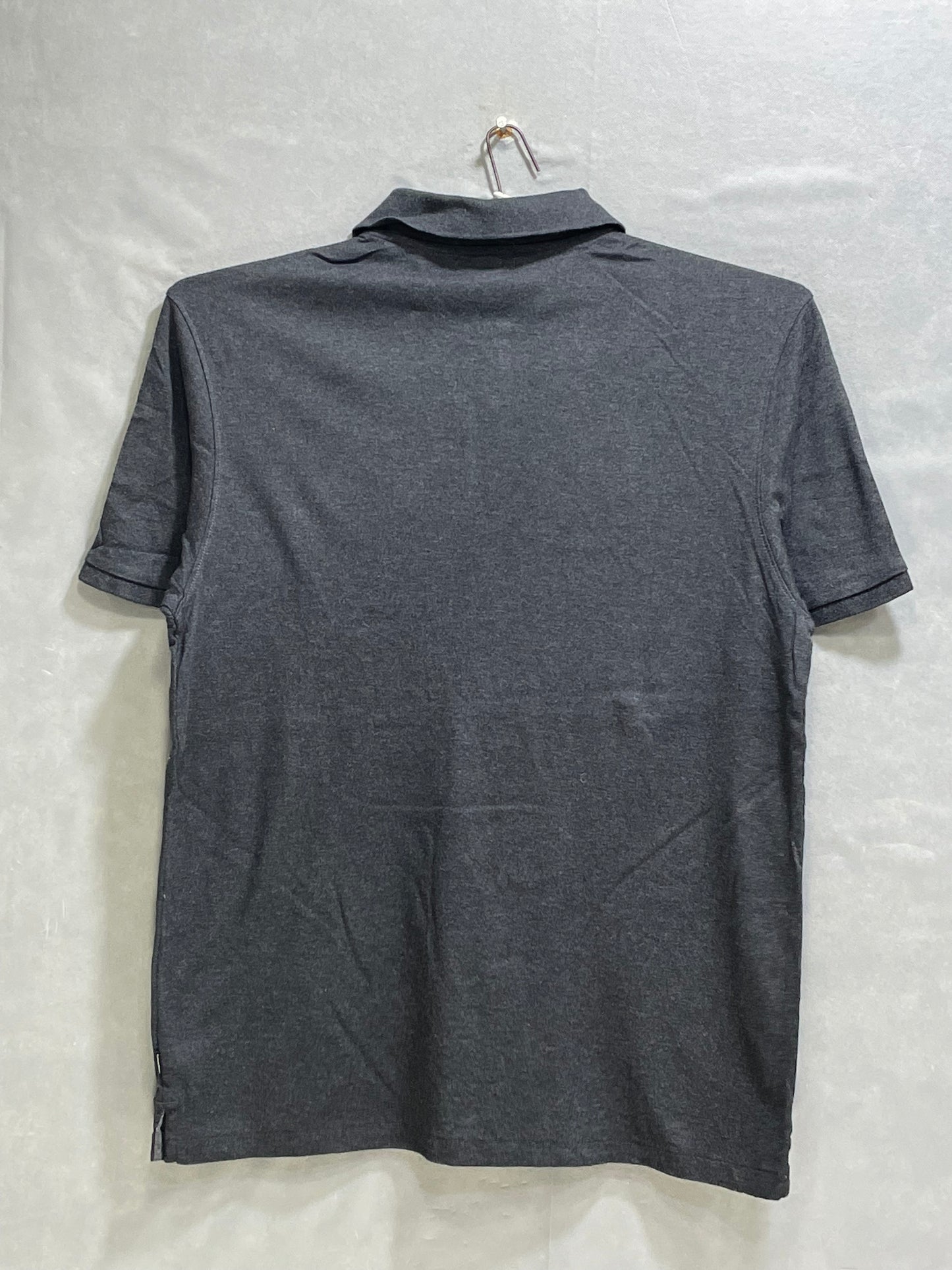 Calvin Klein Gray Cotton Polo T Shirt For Men Medium