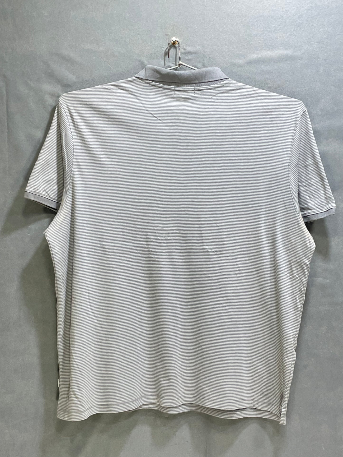 Calvin Klein Gray Cotton Polo T Shirt For Men X Large
