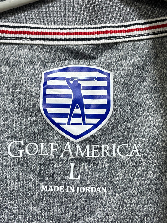 Golf America Gray Sport Polo T Shirt For Men L