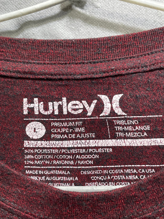 Hurley Maroon Cotton T Shirt For Men L