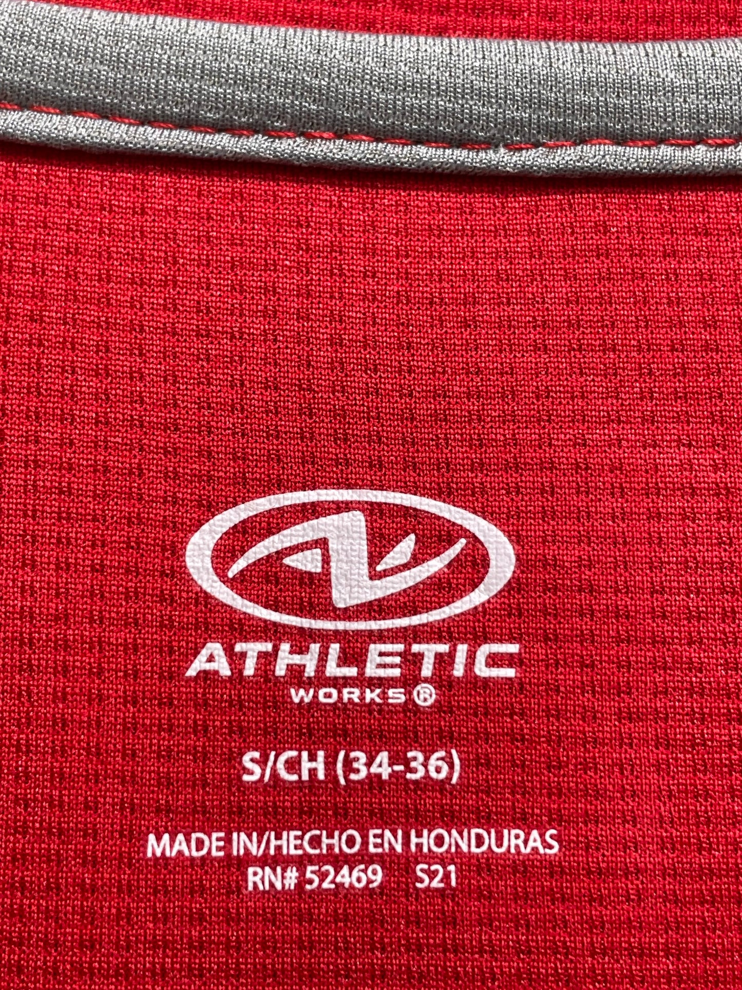 Athletic Works Red Sports For Men T Shirt S