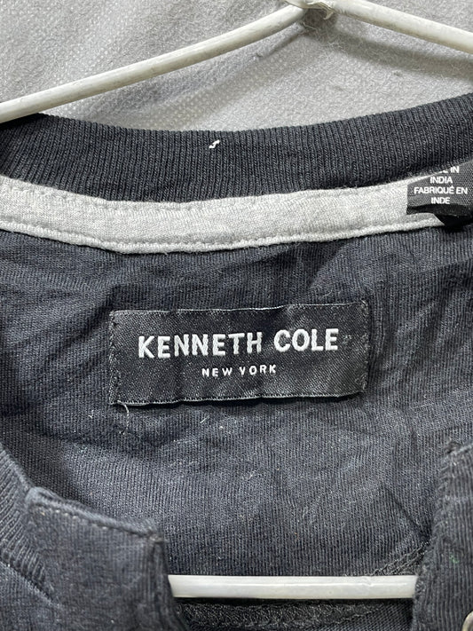 Kenneth Cole Black Cotton T Shirt For Men M