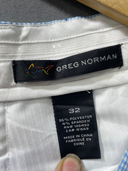 Greg Norman Blue Cotton Short For Men M