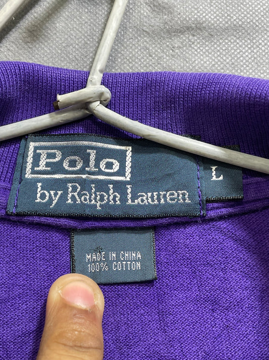 Polo Purple Cotton Polo T Shirt For Men Large