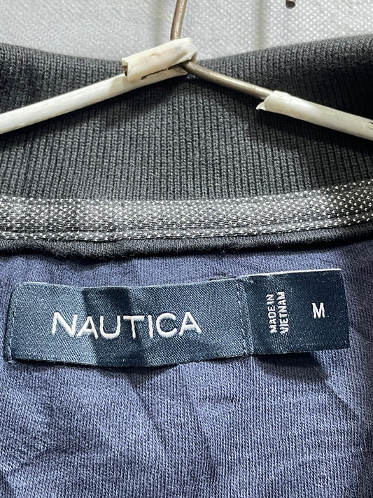 Nautica Blue Cotton Polo T Shirt For Men Medium