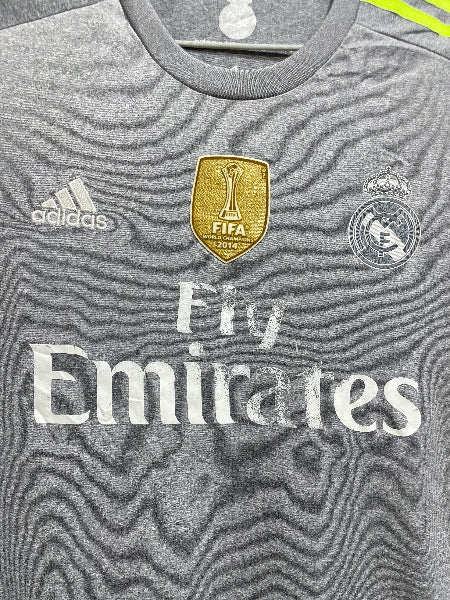 Adidas Real Madrid Fly Emirates Gray Sports For Men T Shirt X Large