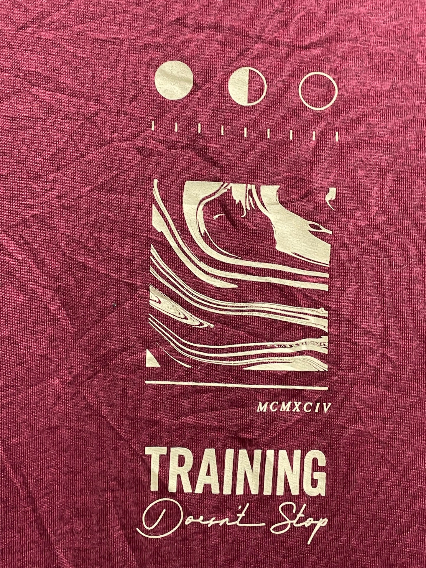 Old Navy Maroon Sports For Men T Shirt Medium
