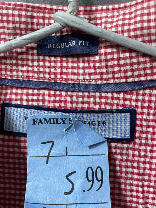 Tommy Hilfiger Red Cotton Shirt For Men XXL