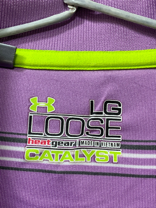 Under Armour Sports Purple Polo Men T Shirt