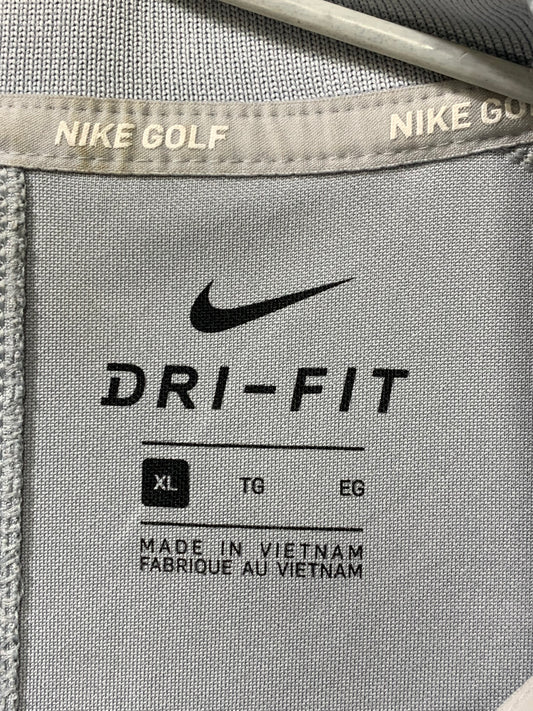 Nike Dri Fit Sports Gray Polo Men T Shirt