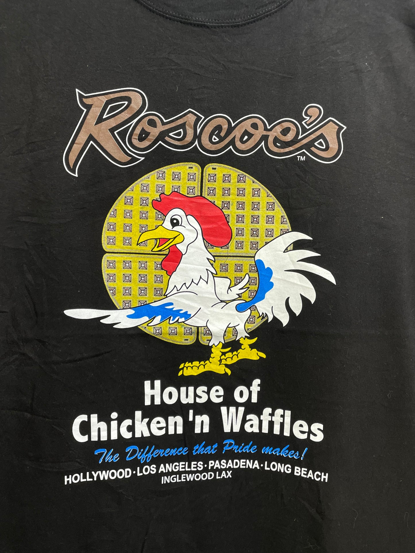 Roscoe's Black Cotton T Shirt For Men X Large