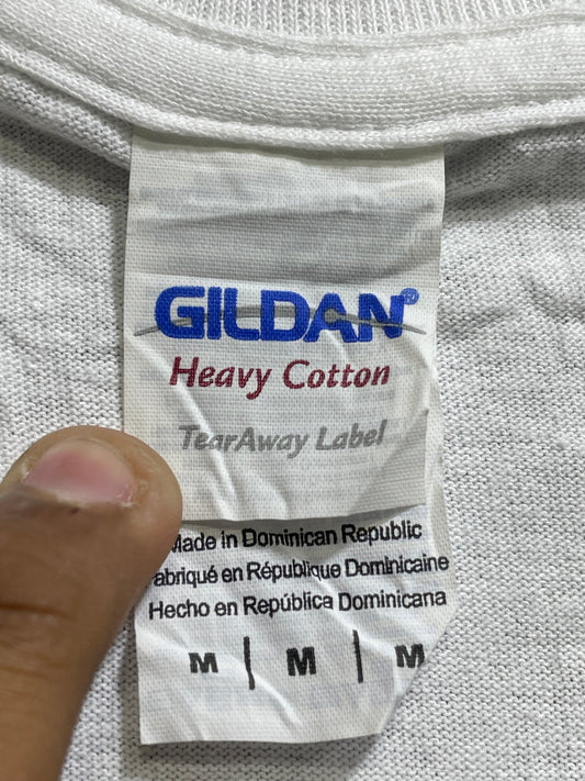 Gildan White Cotton T Shirt For Men Medium