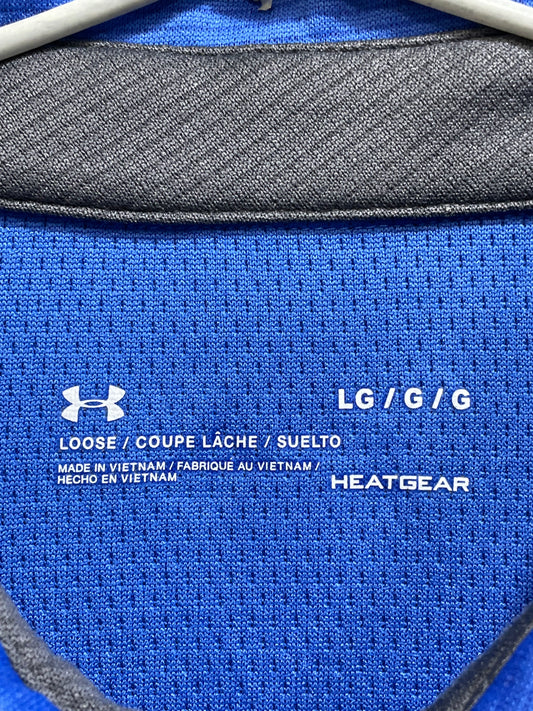 Under Armour Blue Polyester Sport Polo T Shirt For Men L