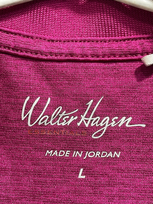 Walter Hagen Maroon Polyester Sport Polo T Shirt For Men L