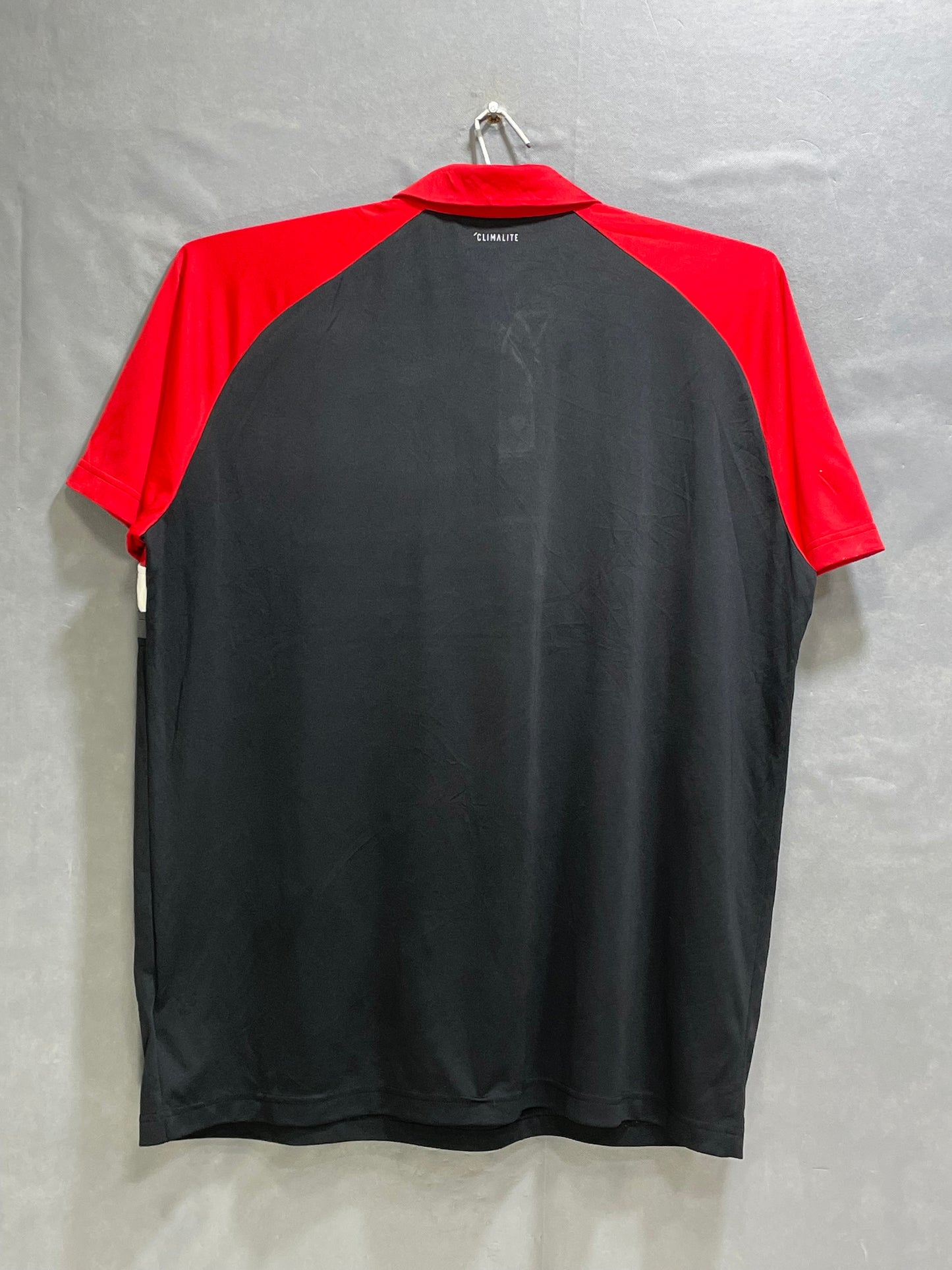 Adidas Red Polyester Sport Polo T Shirt For Men X Large