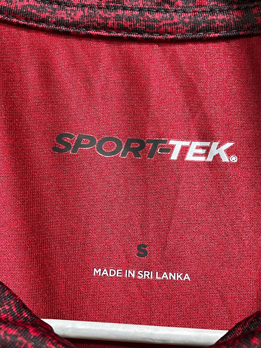 Sport Tek Red Polyester Sport Polo T Shirt For Men Small