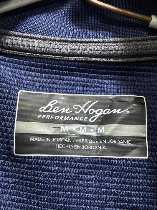 Ben Hogan Blue Polyester Sport Polo T Shirt For Men L