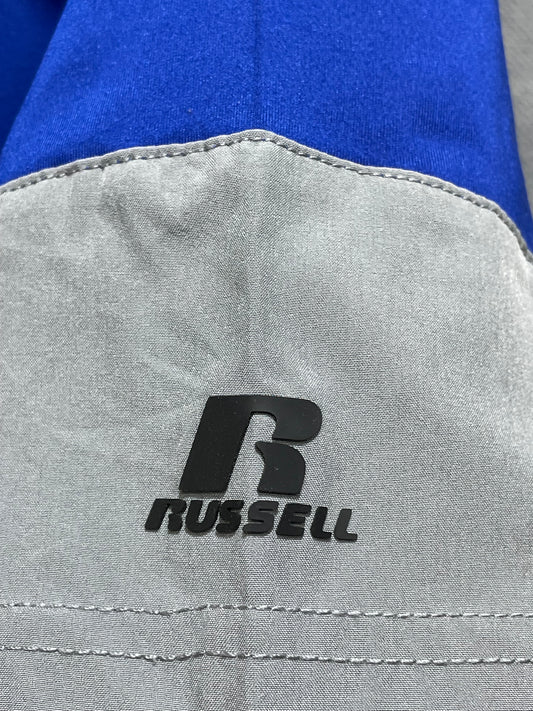 Russell Blue Polyester Sport Polo T Shirt For Men L