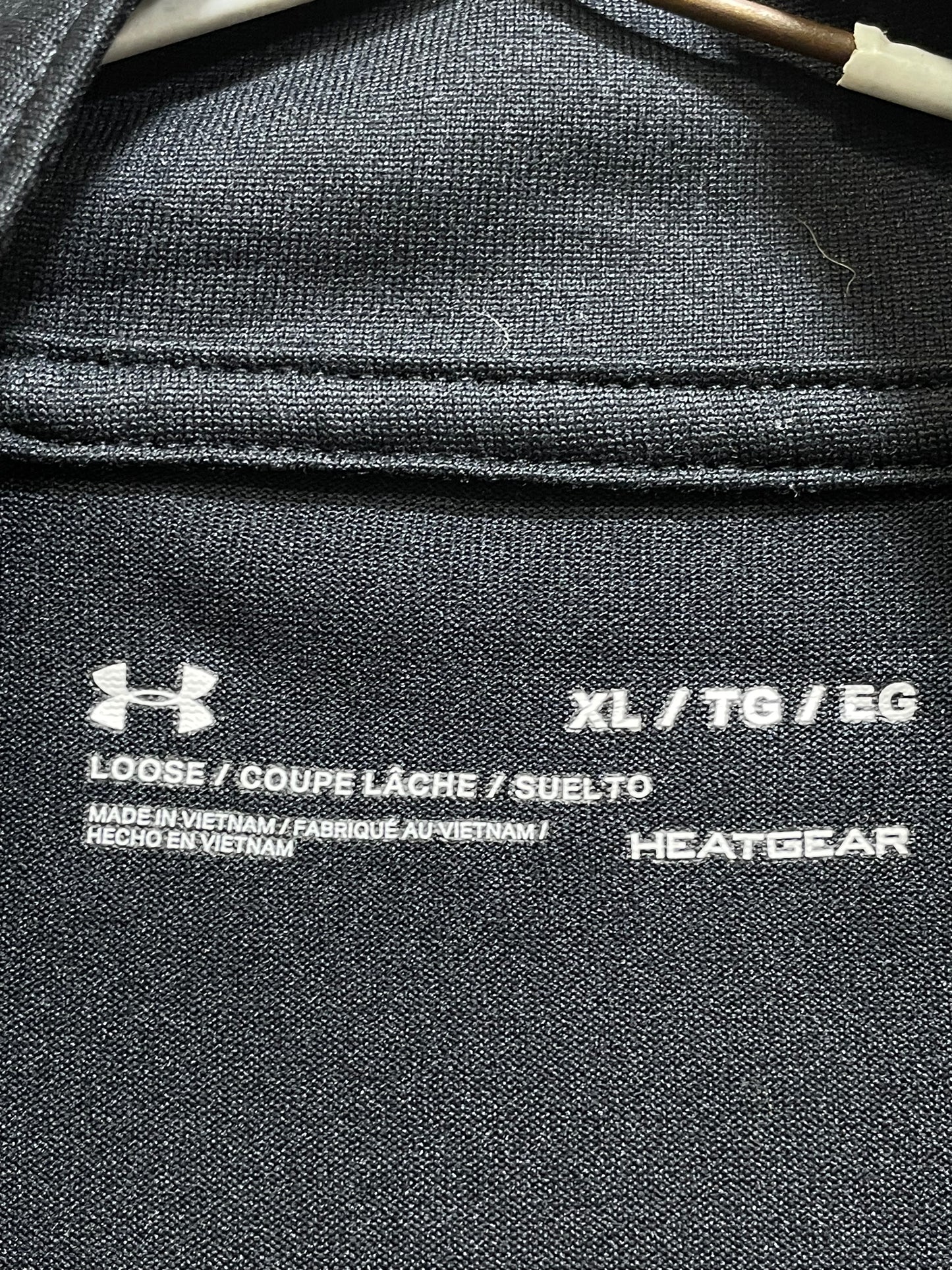 Under Armour Black Polyester Sport Polo T Shirt For Men L