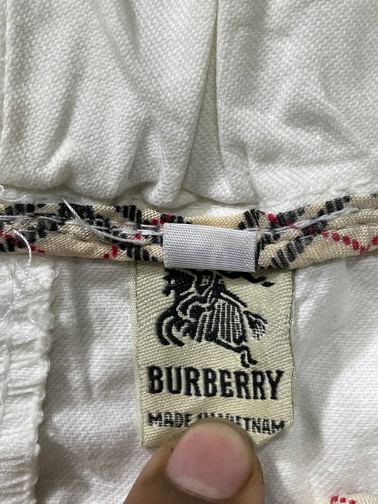 Burberry White Cotton Short For Men S